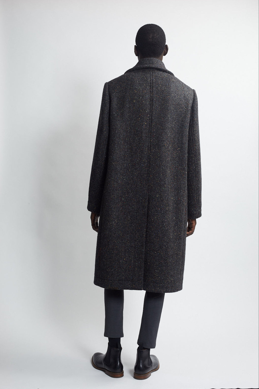 double breasted peacoat - carbon