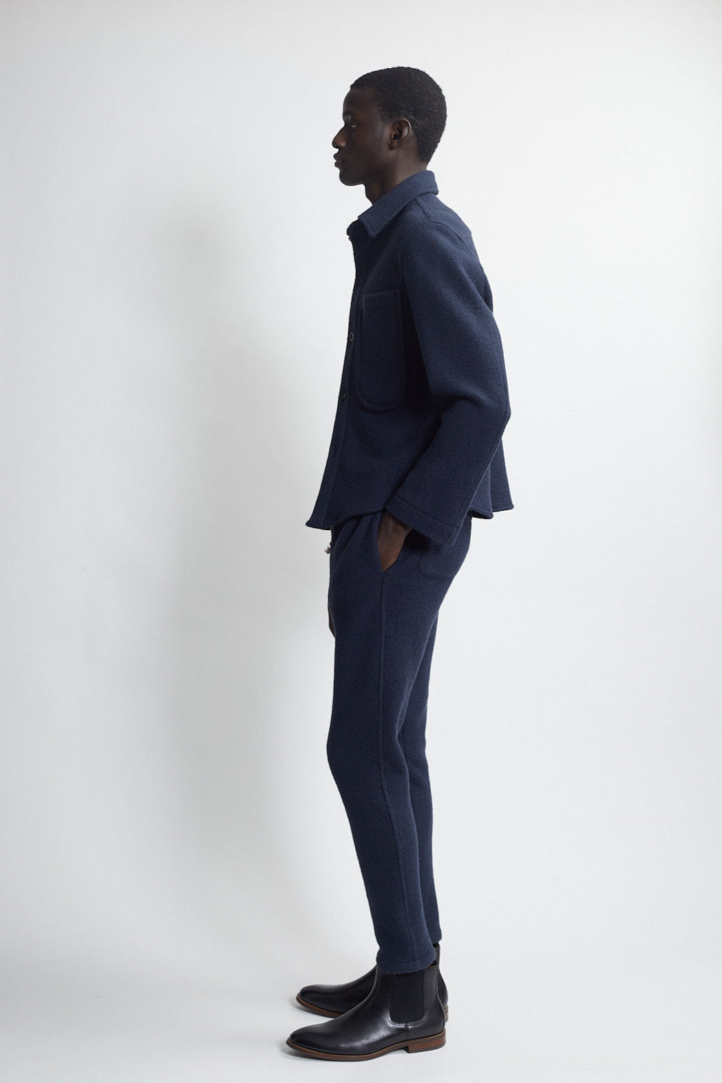 classic drawstring trouser - navy