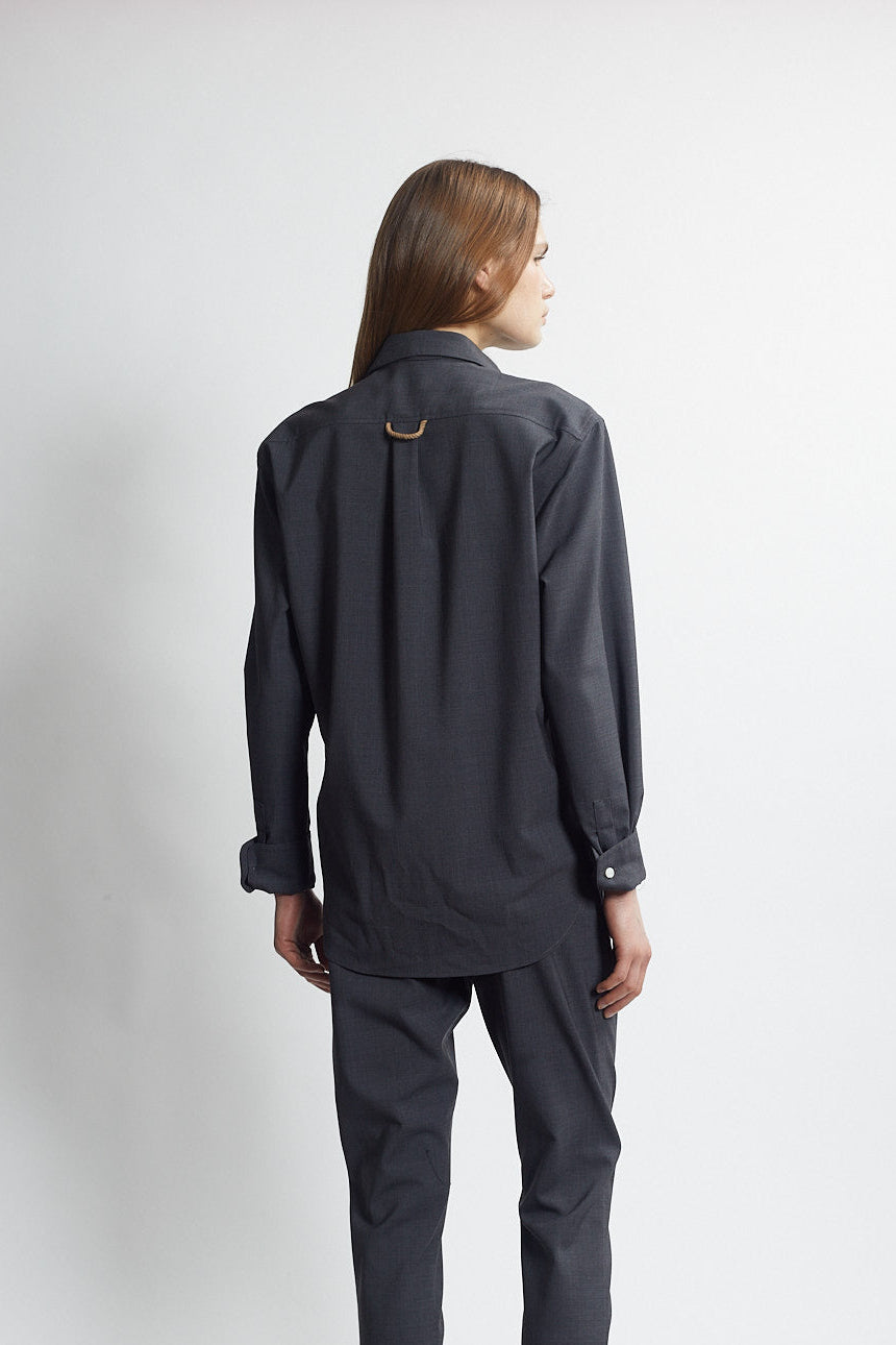 classic button down shirt - carbon