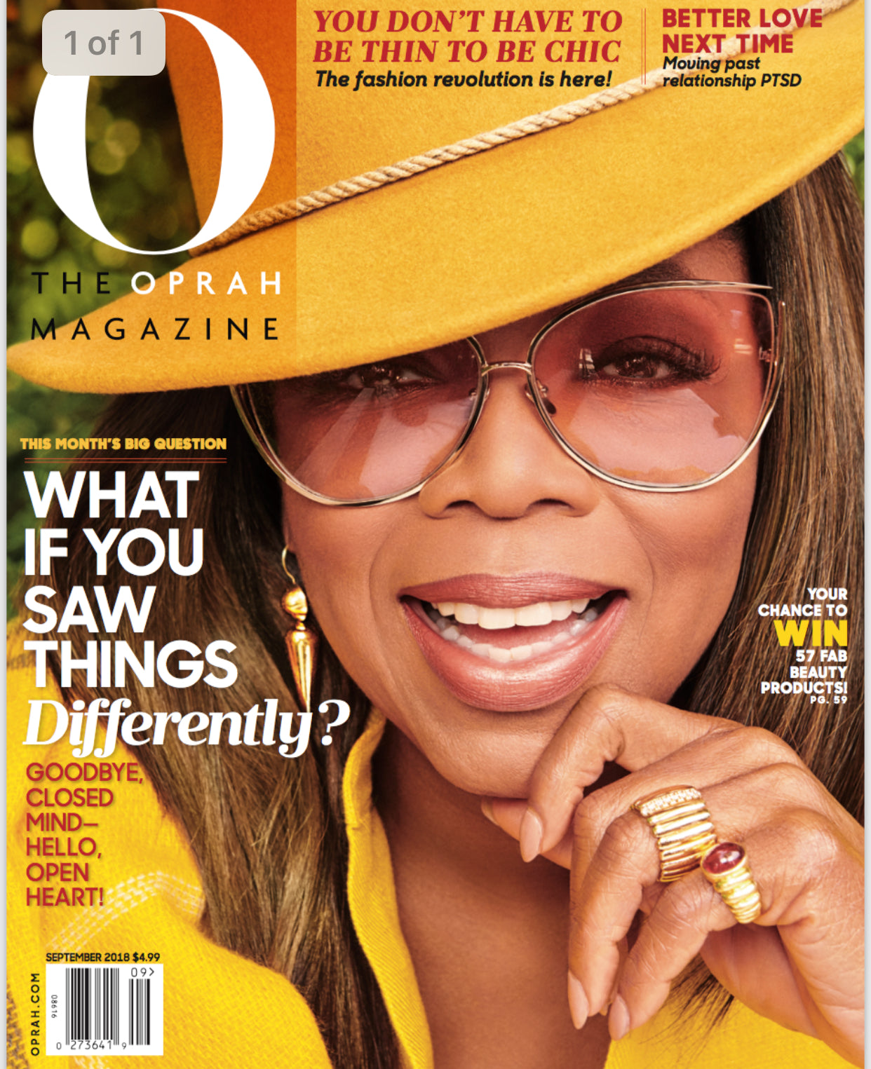 we got the cover of the september O magazine!
