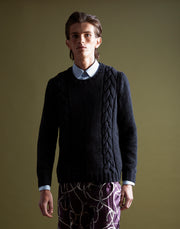 double pleat trouser - aubergine anchor