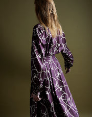 pleated full skirt - aubergine anchor