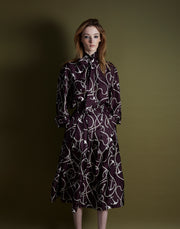tie shirt - aubergine anchor