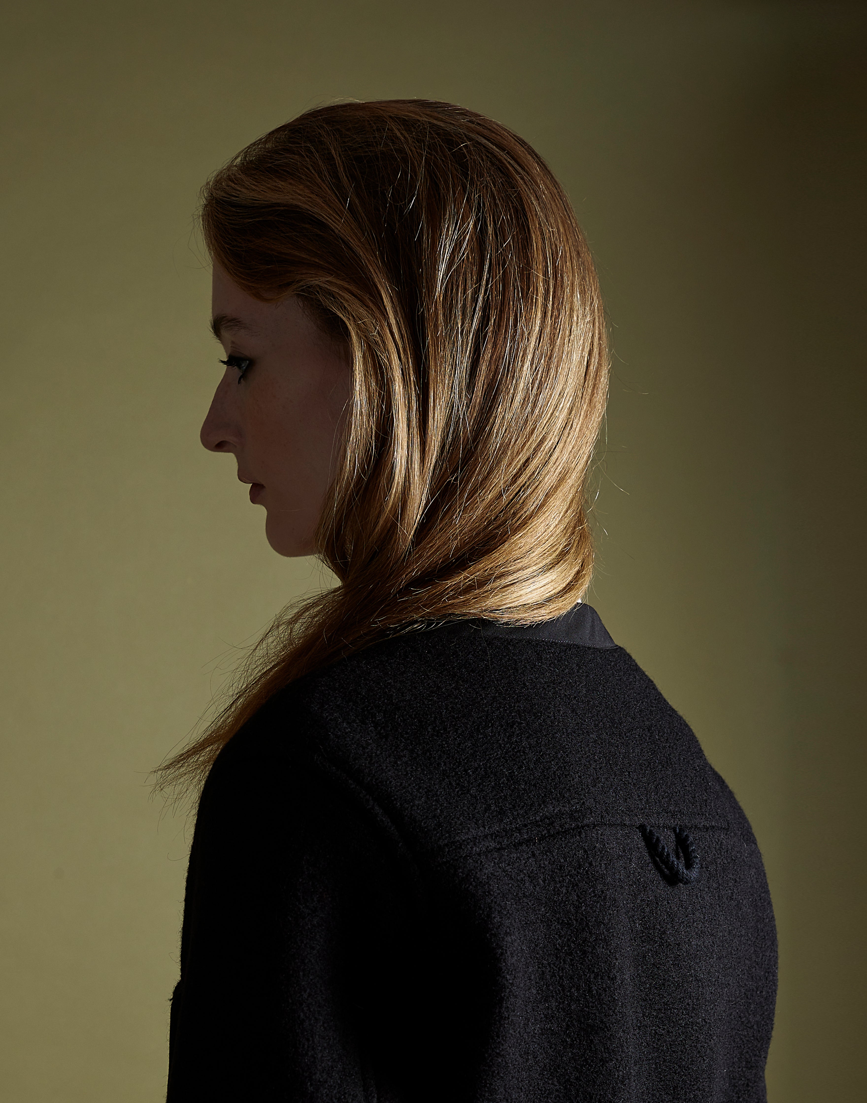bomber jacket - onyx boiled wool