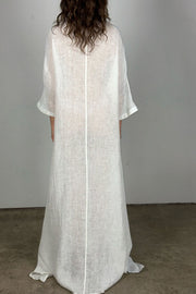 linen gauze floor length caftan