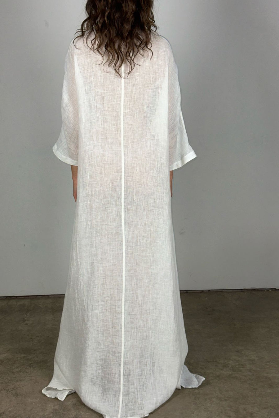 linen gauze floor length caftan