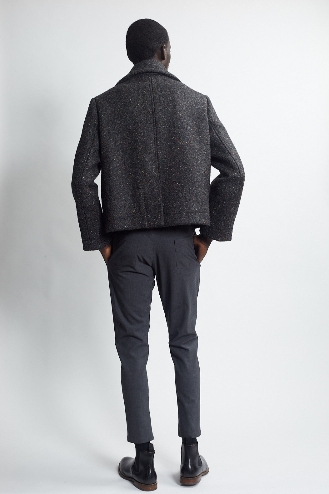 crop peacoat - carbon
