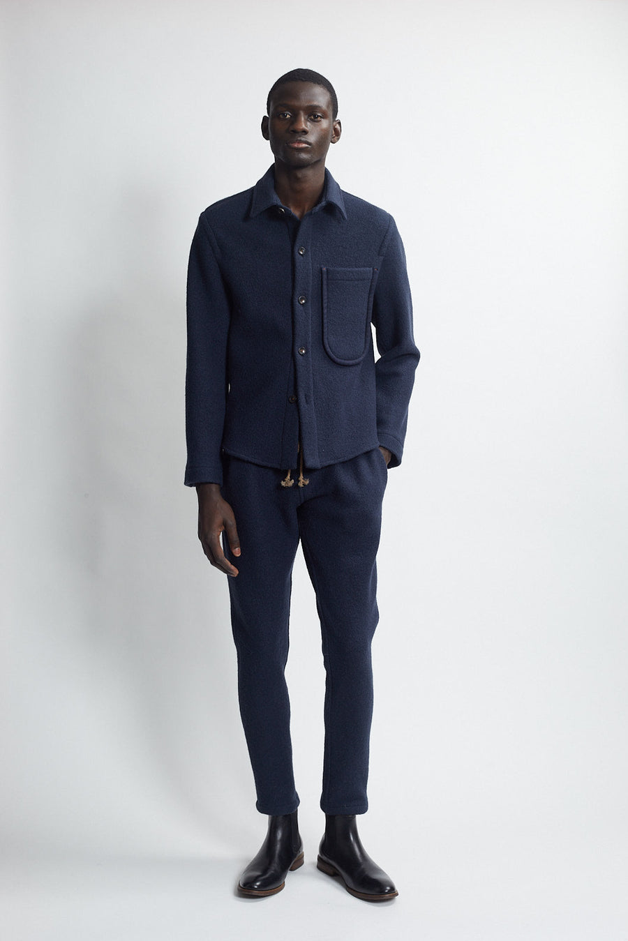 classic drawstring trouser - navy