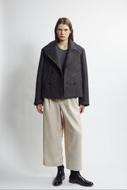 crop peacoat - carbon