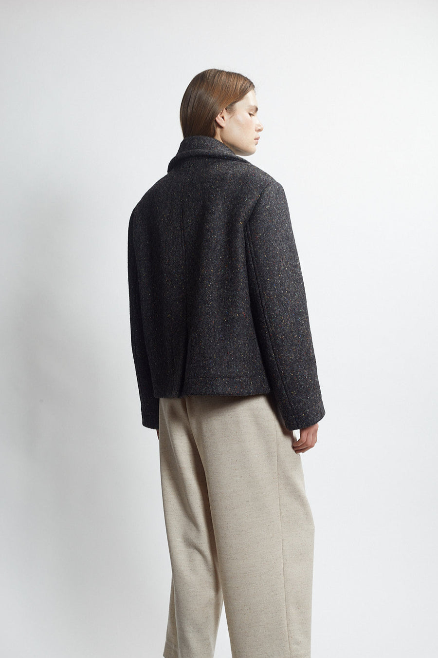 crop peacoat - carbon