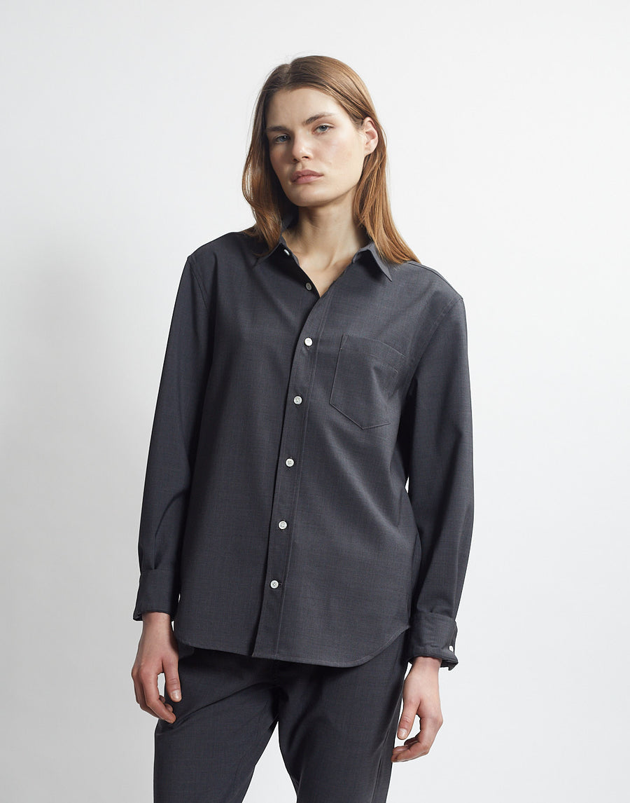 classic button down shirt - carbon