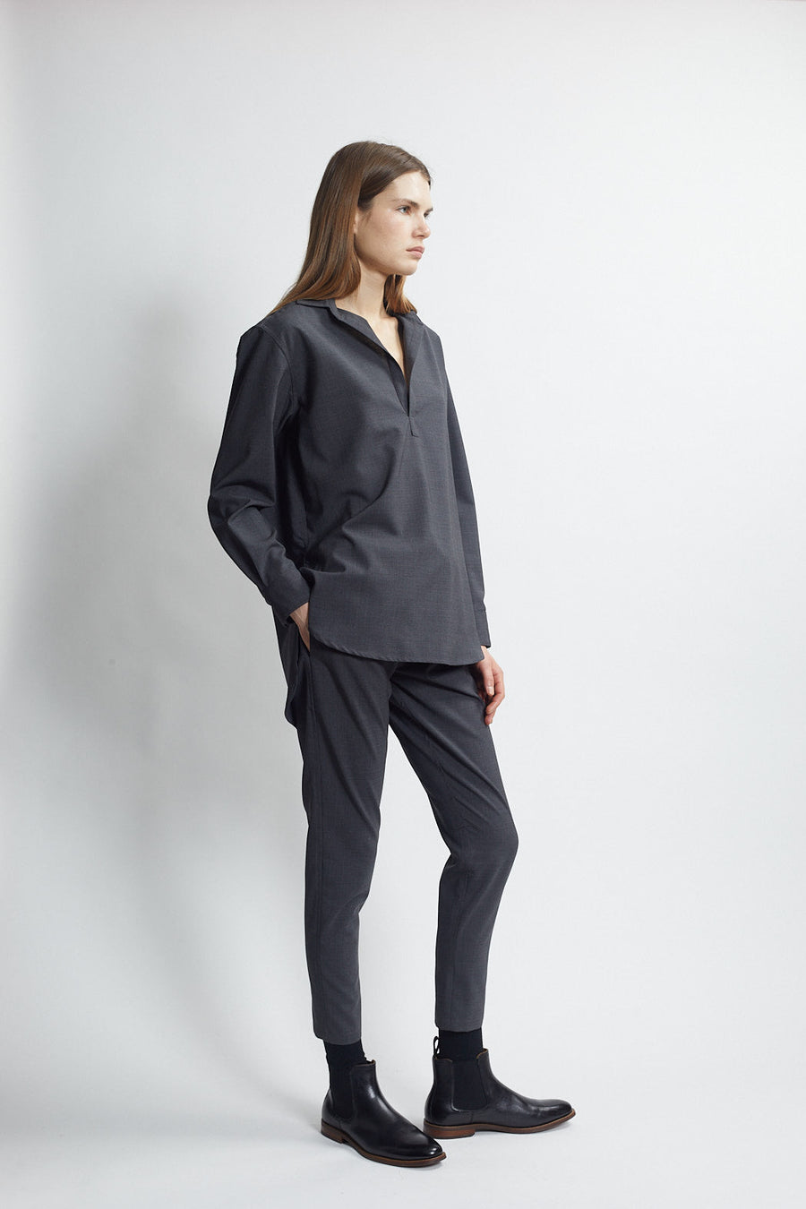 popover with collar - carbon