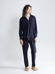 the-salting-classic-drawstring trouser-marine