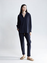 the-salting-classic-drawstring trouser-marine