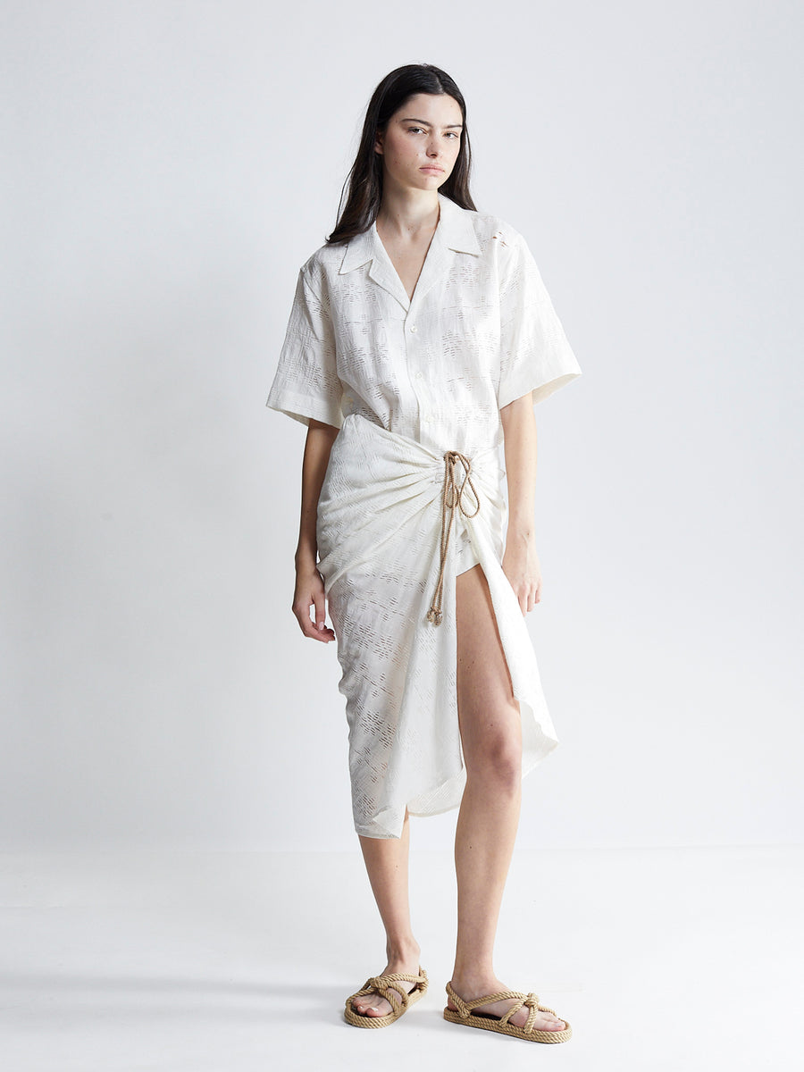pareo - ivory jacquard