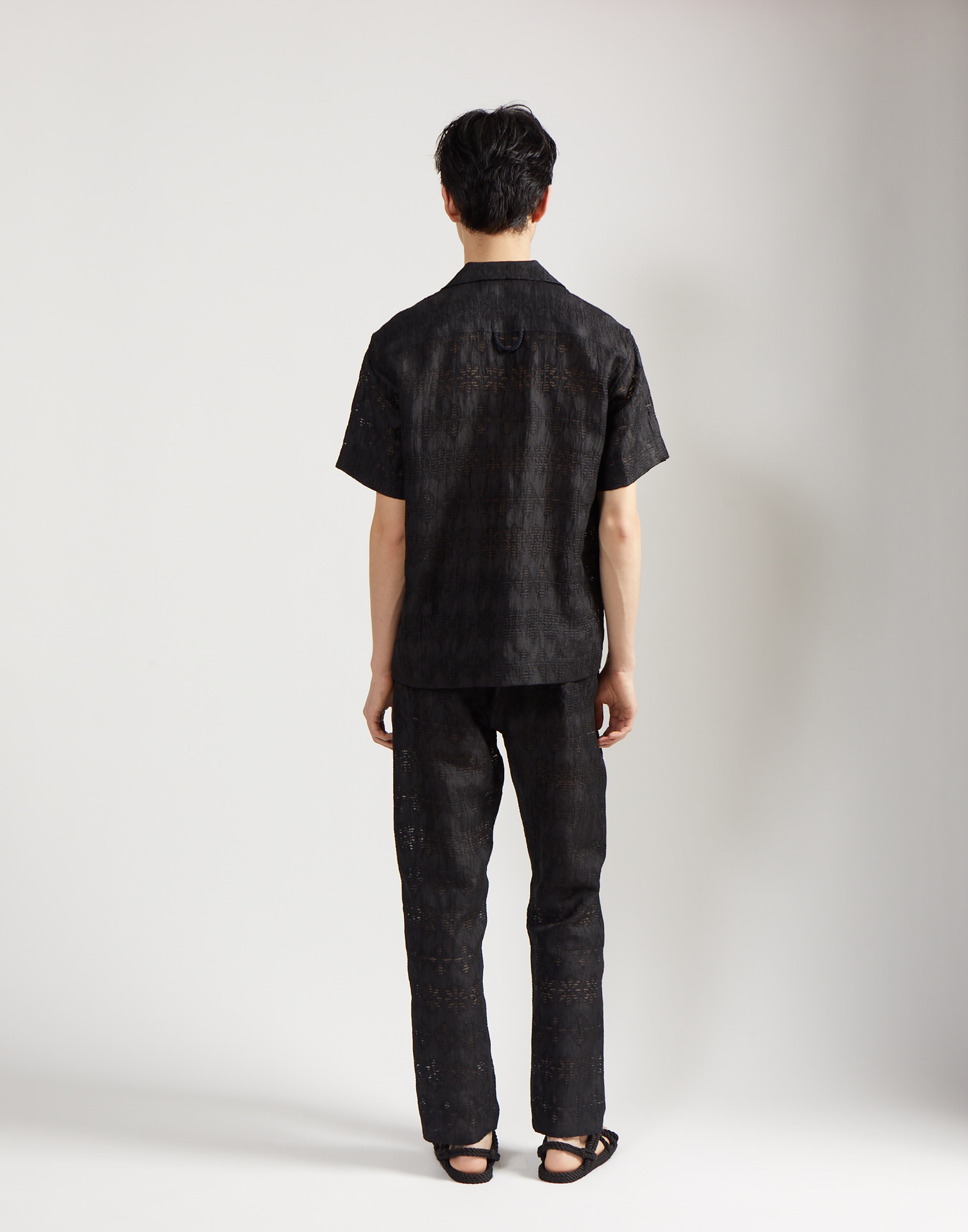 cabana shirt - onyx jaquard