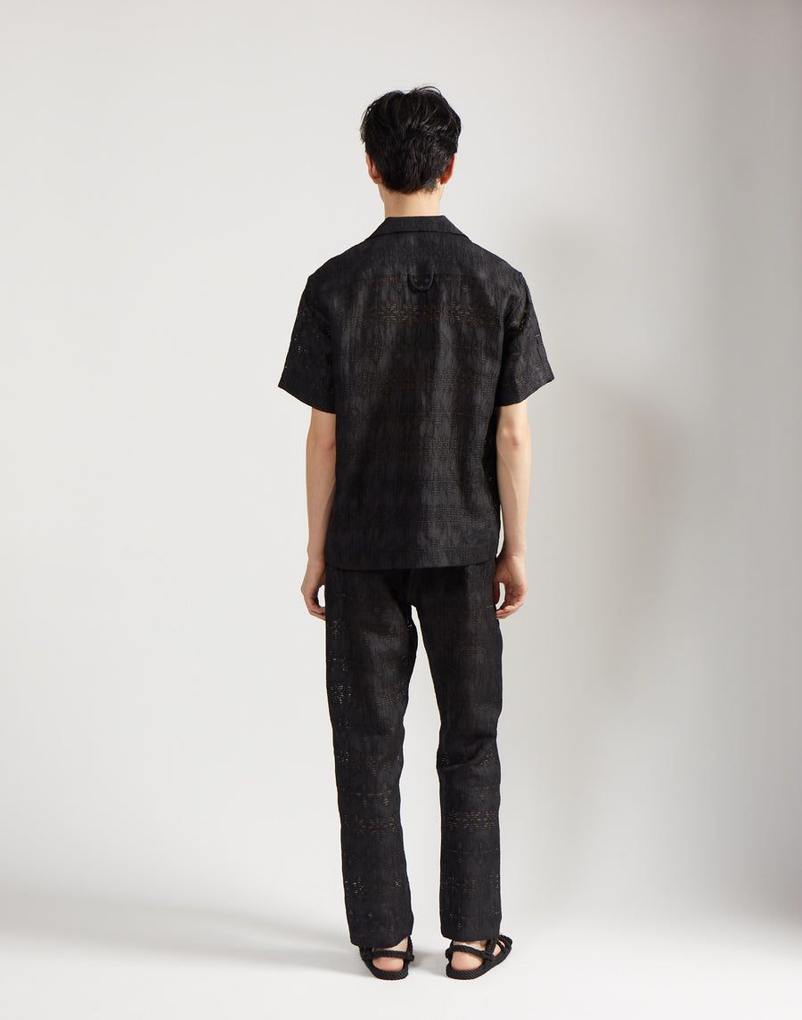 cabana shirt - onyx jaquard