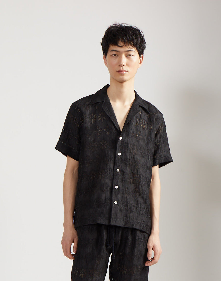 cabana shirt - onyx jaquard