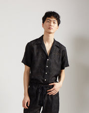 cabana shirt - onyx jaquard