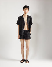 short short - onyx jacquard