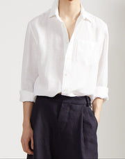 classic shirt - salt white irish linen