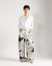 double pleat full trouser - regatta print