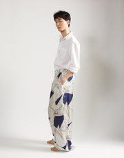 double pleat full trouser - regatta print