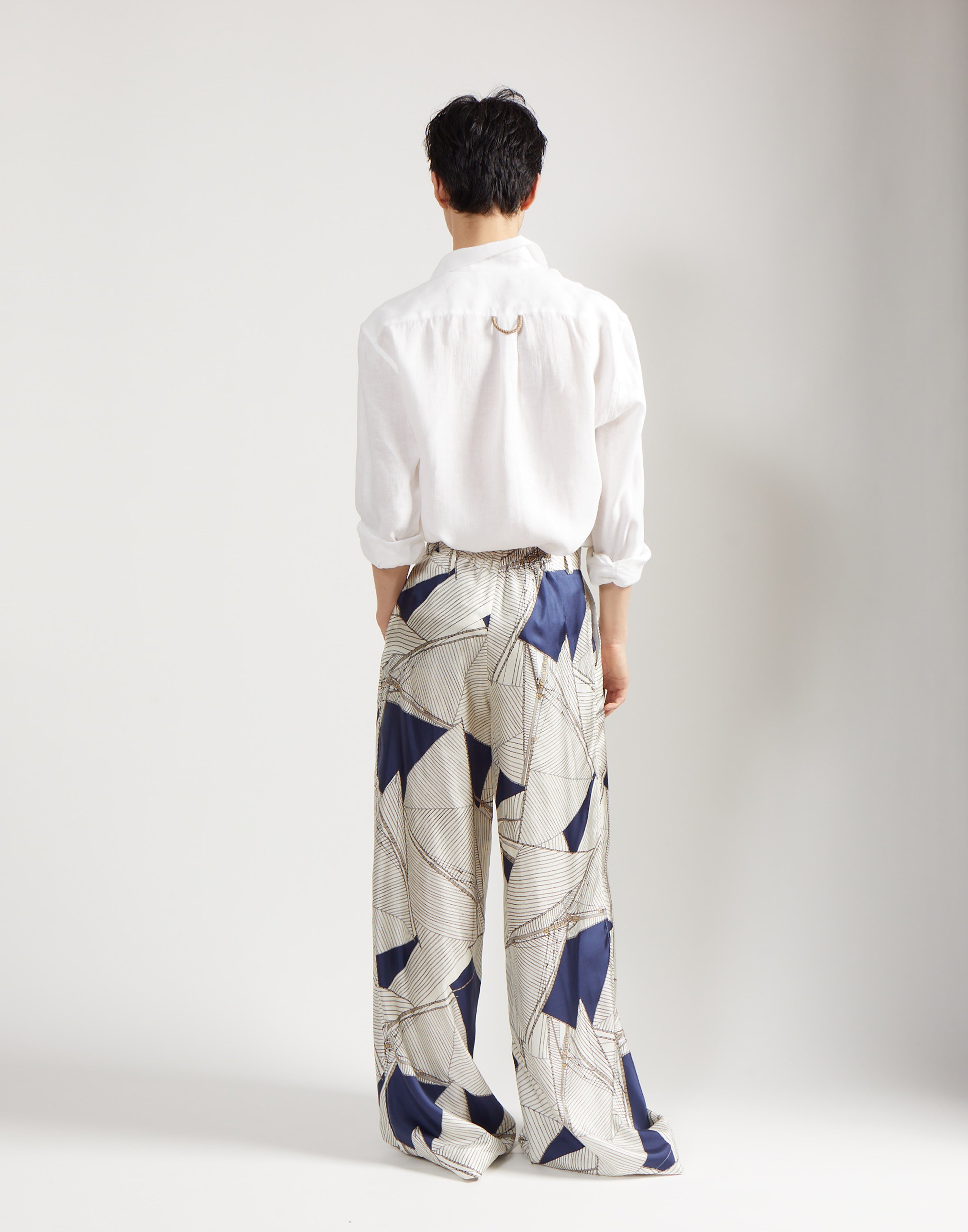 double pleat full trouser - regatta print