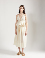 peplum top - ivory