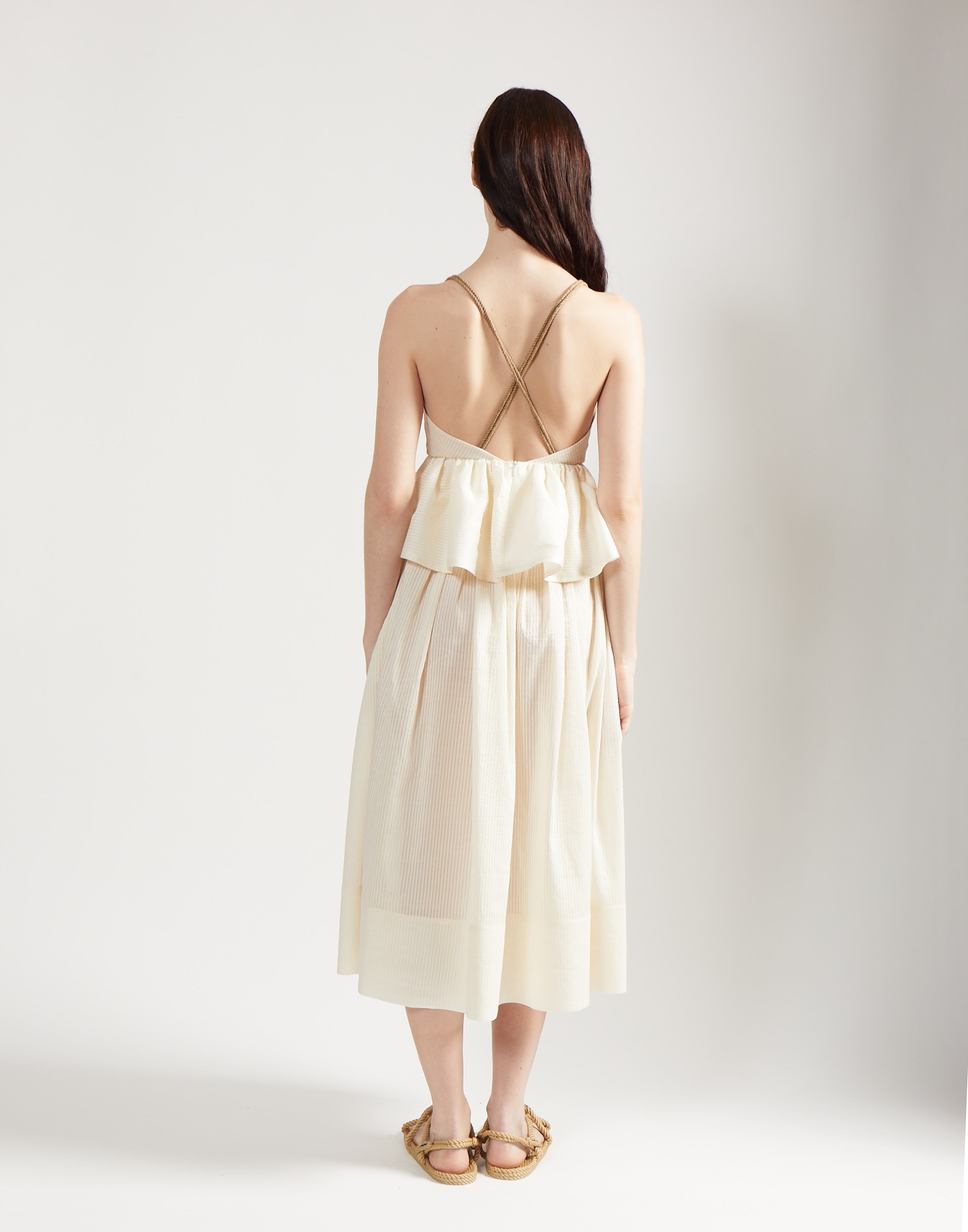 peplum top - ivory