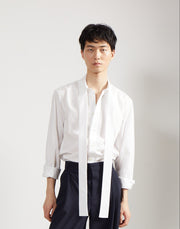 tie shirt - salt white