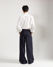 tie shirt - salt white
