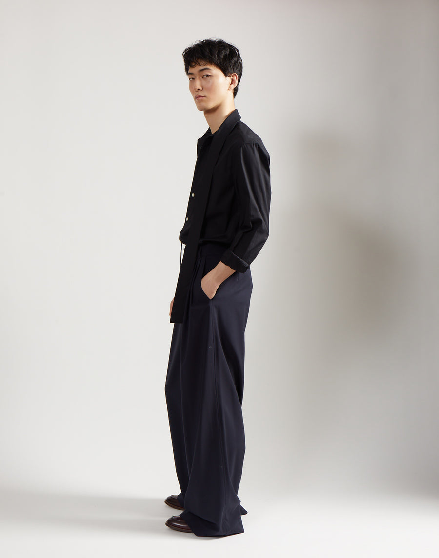 tie shirt - onyx
