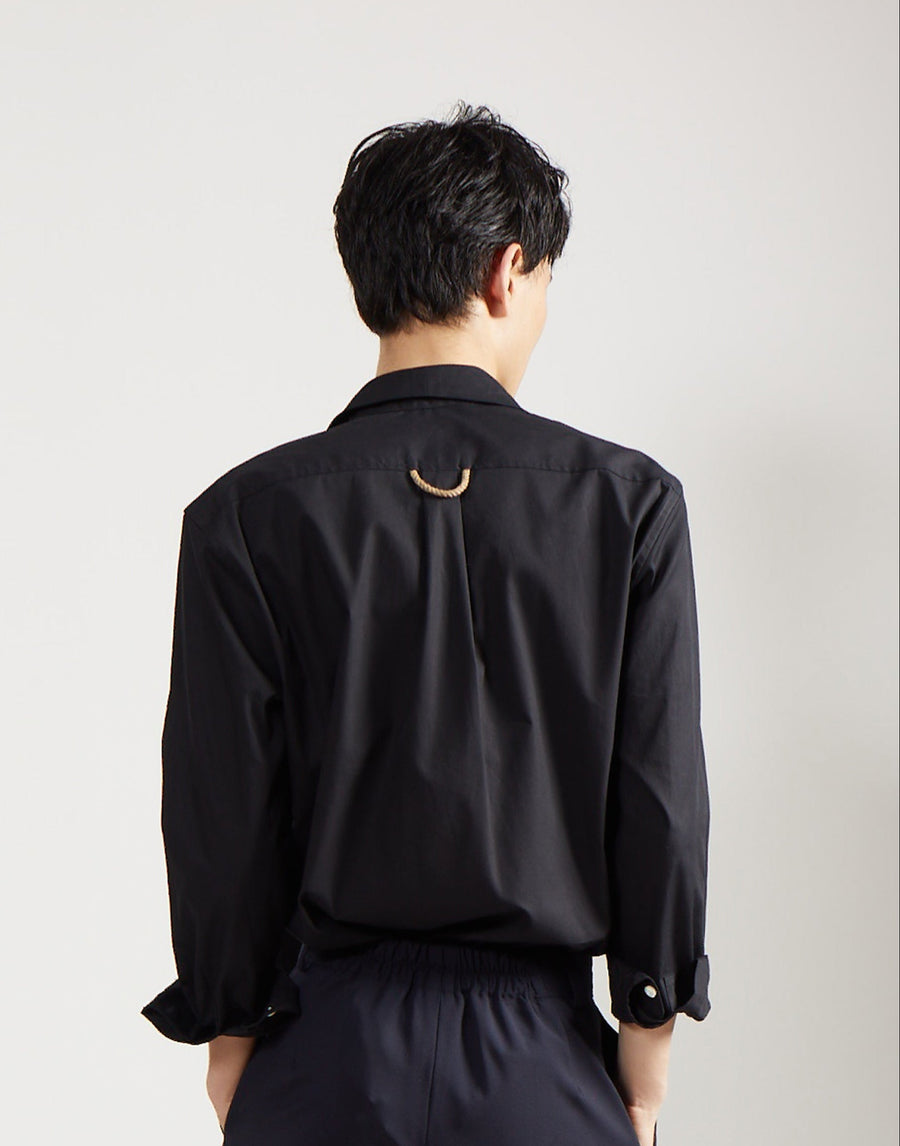 tie shirt - onyx
