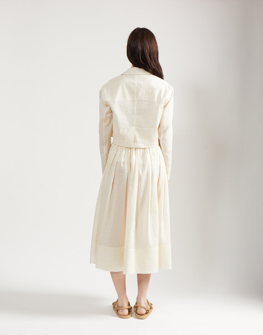 crop blazer - ivory