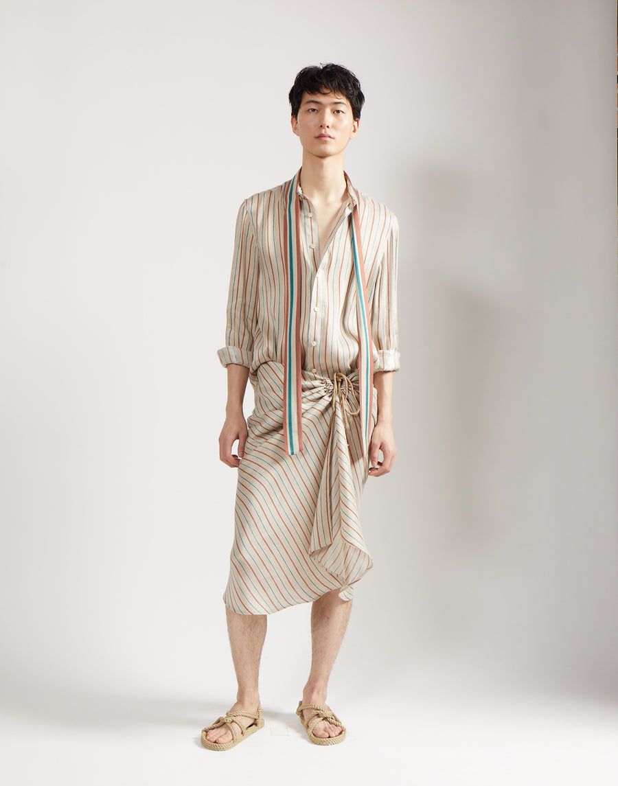 tie shirt - sand stripe