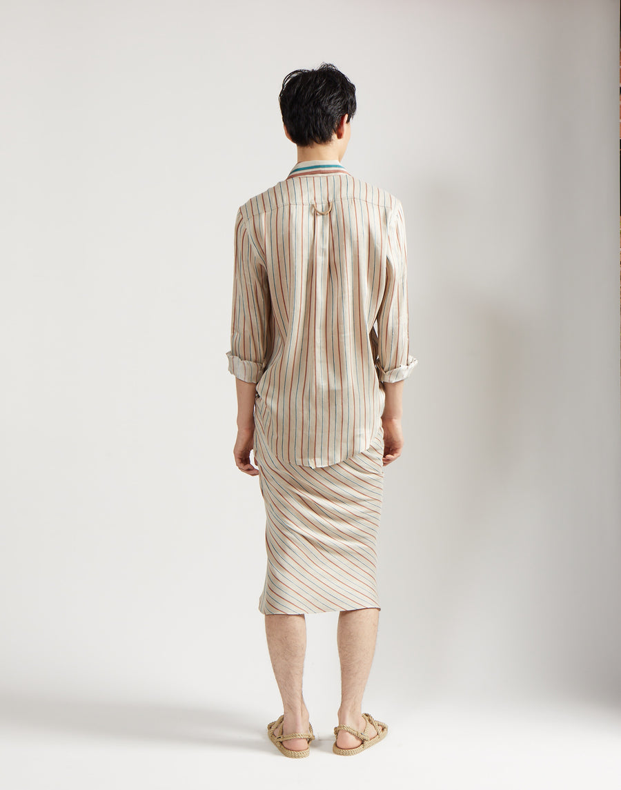 tie shirt - sand stripe