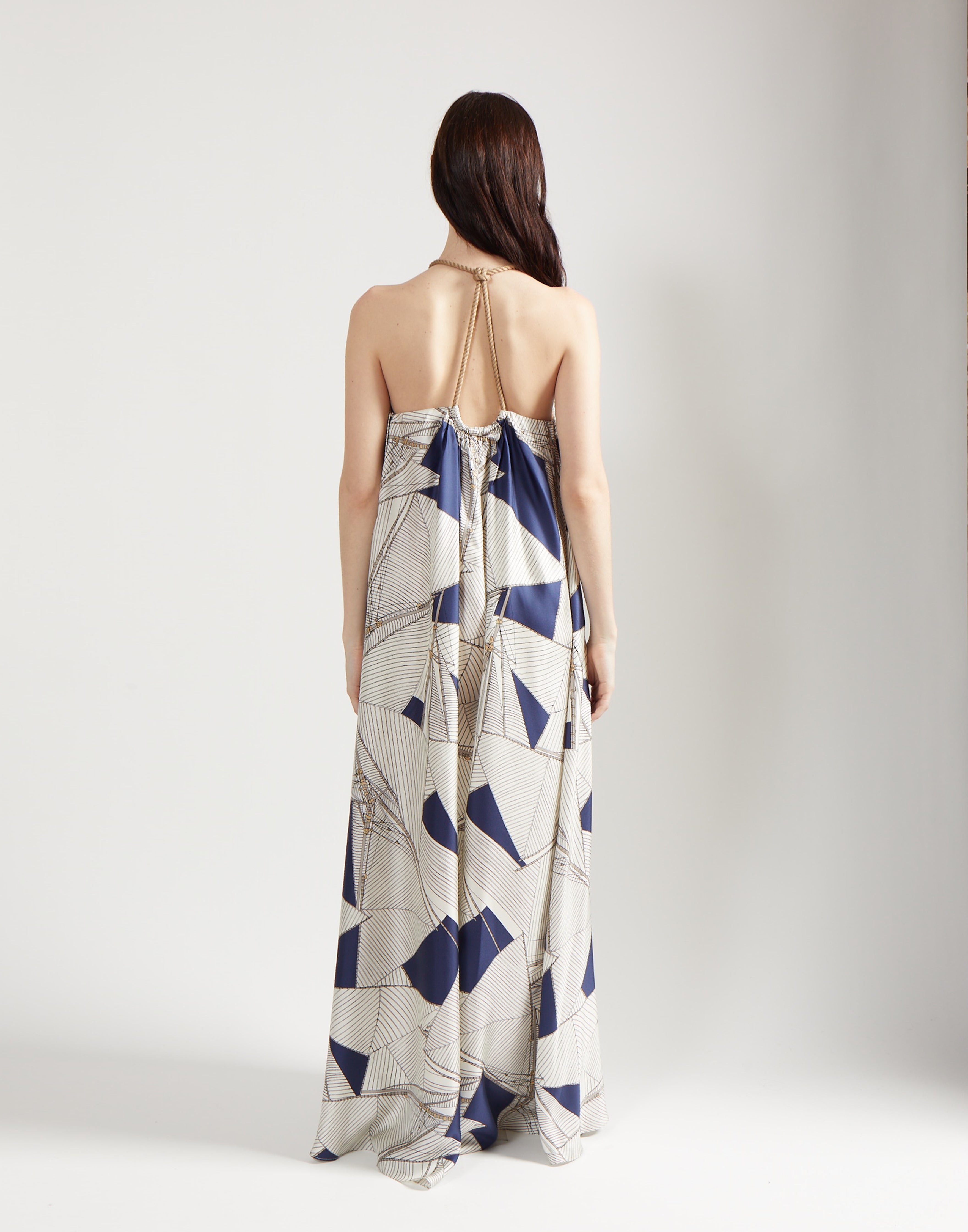 rope halter dress - regatta print