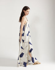 rope halter dress - regatta print