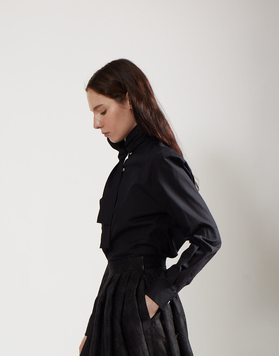 tie shirt - onyx
