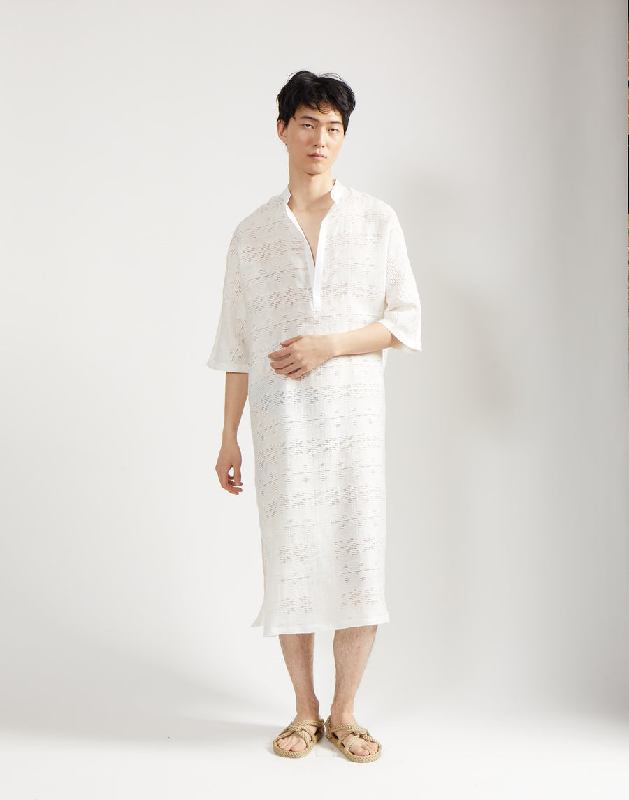 max caftan - ivory jacquard