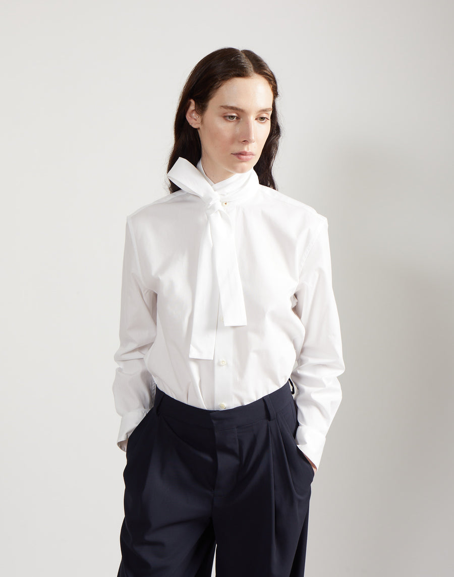 tie shirt - salt white