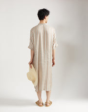 max caftan - sand stripe