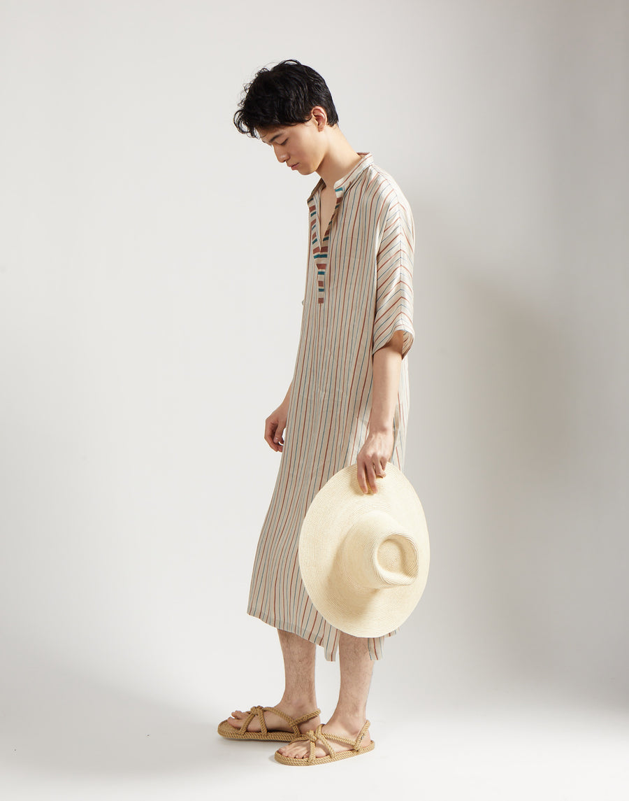 max caftan - sand stripe