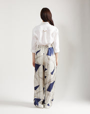 double pleat full trouser - regatta print