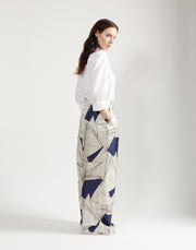 double pleat full trouser - regatta print