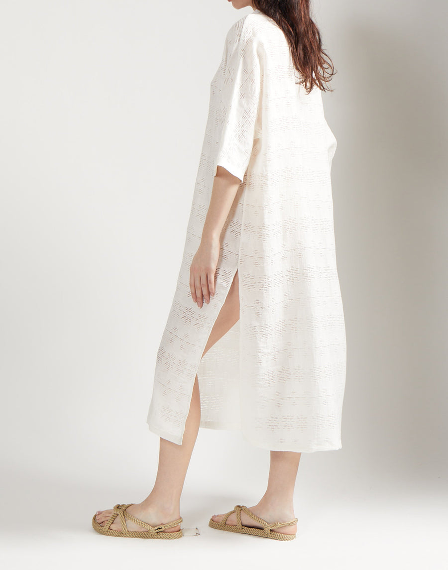 max caftan - ivory jacquard