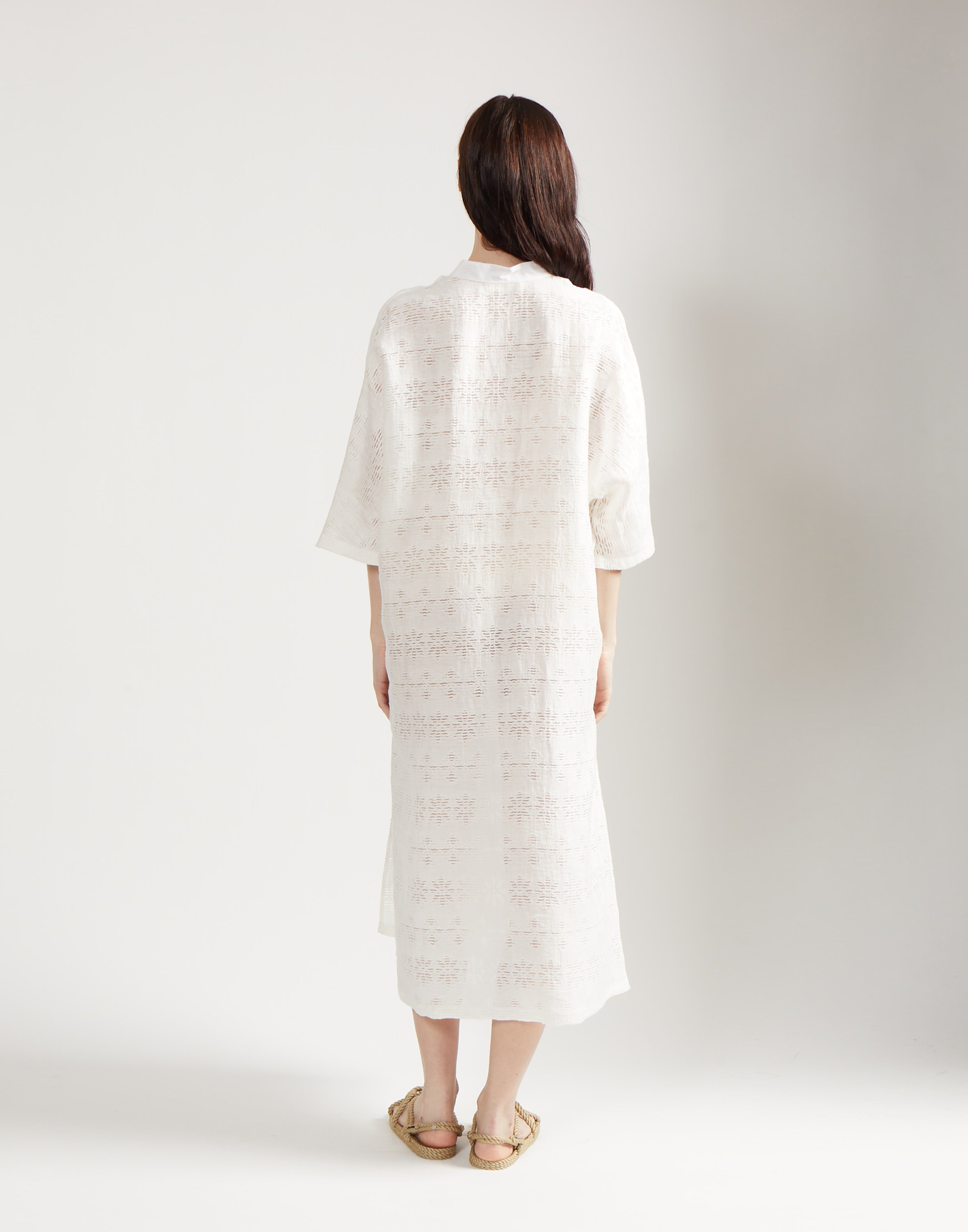 max caftan - ivory jacquard