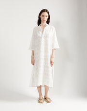 max caftan - ivory jacquard