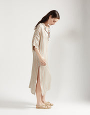 max caftan - sand stripe